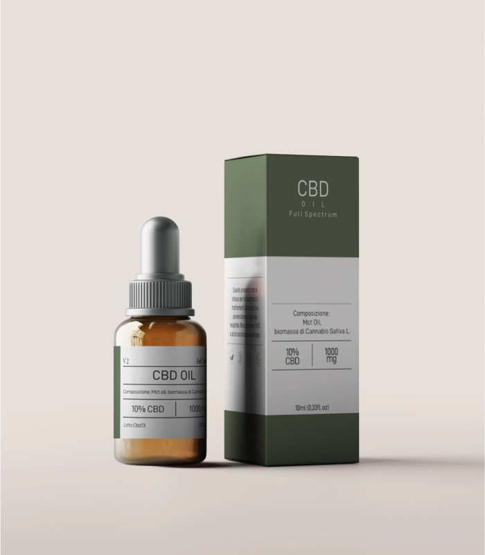 Olio CBD 10% full-spectrum di alta qualità di Narnia Cannabis Crew, ideale per il benessere quotidiano