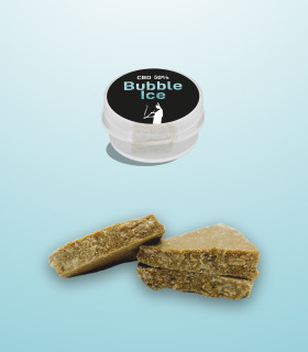 Bubble Ice-o-lator, premium hashish di Erba light CBD prodotto da Narnia Cannabis Crew, con aroma fresco e sapore intenso.