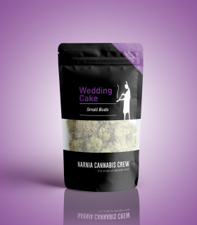 Packaging Small Buds e pop corn di canapa legale Wedding Cake. I migliori fiori piccoli di cannabis light